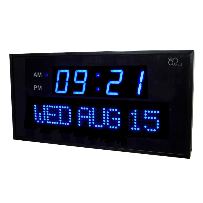 Digital Blue LED Calendar Clock