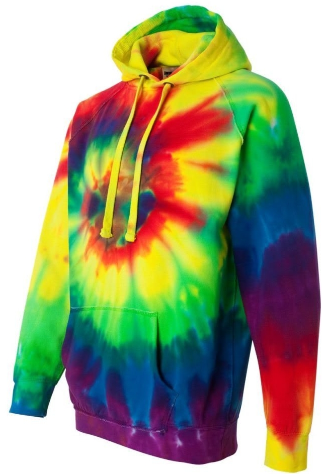 Rainbow Multi-Color Spiral Hooded Sweatshirt