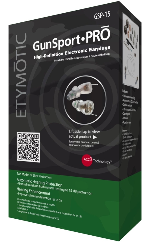  GunSport Pro Series High-Definition Electronic Earplugs Clear