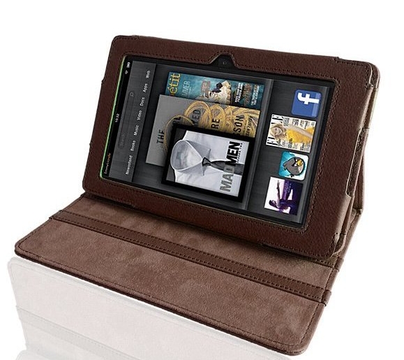 Bear Motion Â® Premium 100% Genuine Leather Case for Kindle Fire HD 7 Inch Tablet Cover 