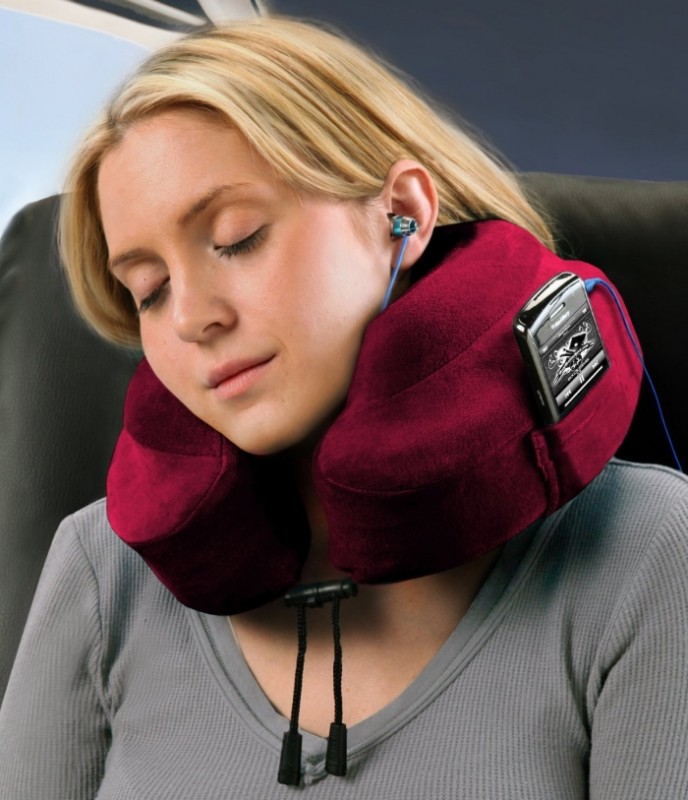 Memory Foam Neck Pillow and Travel Pillow with Portable Bag