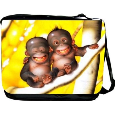 Laughing Monkeys Design Messenger Bag