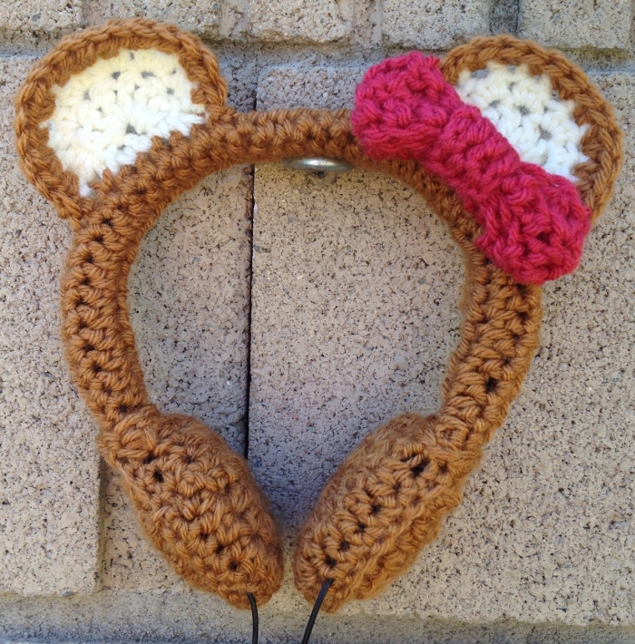 Honey Bear Crocheted Headphones