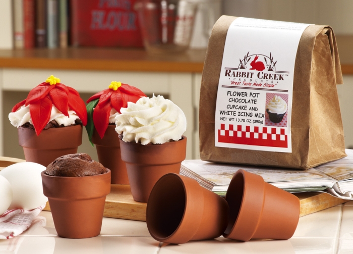 Flower Pot Cupcakes Baking Mix Gift Set