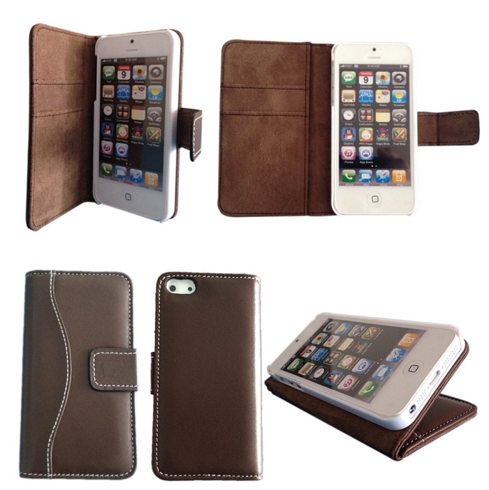 Luxury Genuine Top Lambskin Leather Case for iPhone 5