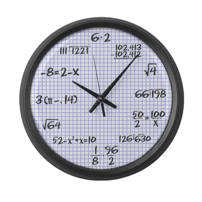 Math Clock Large Wall Clock