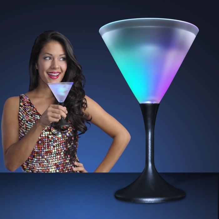 Frosted LED Martini Glass