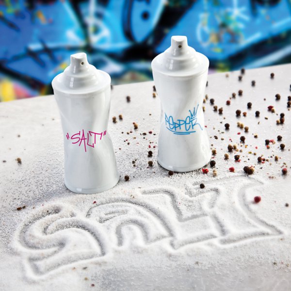  Salt & Pepper Set Spicy Graffiti Cans 