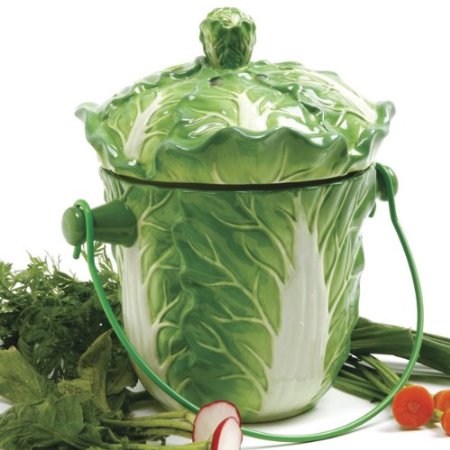  Ceramic Lettuce Compost Keeper