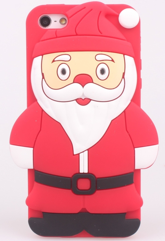 3D Santa Claus Soft Silicon Case For Apple iPhone 5