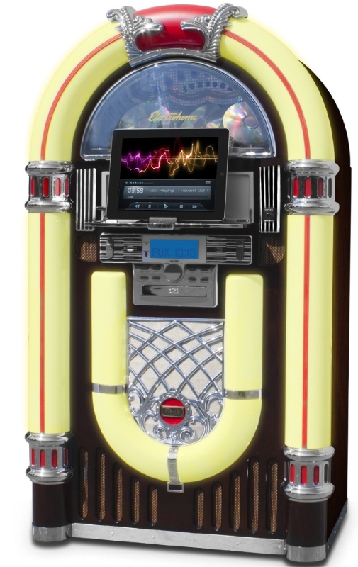 Jukebox with CD Player, FM Radio, USB & SD Playback and MP3 Input 