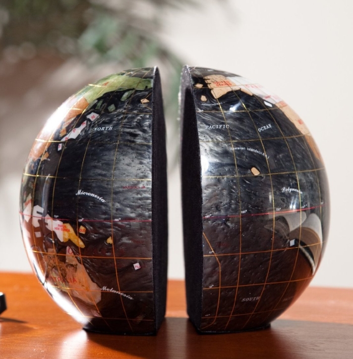 Gemstone Globe Bookend