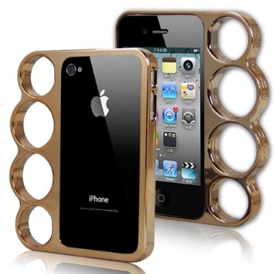 Knuckle Bumper Case for iPhone 4S / 4 - Coffee