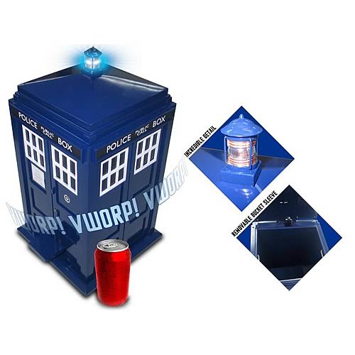 Doctor Who TARDIS Light and Sound Effect Flip-Top Trash Can 