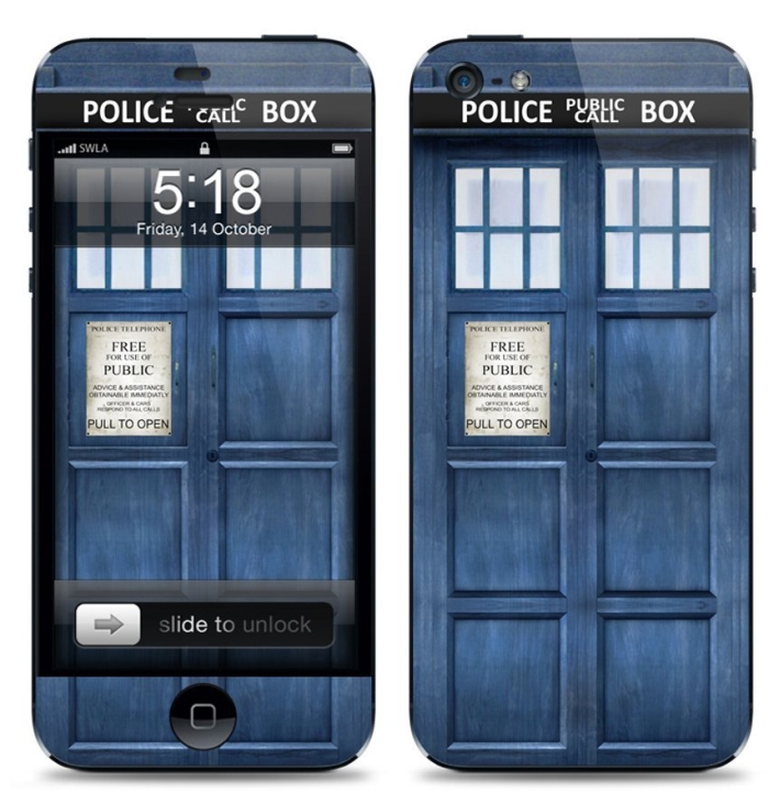 Amazon.com  Protection Kit for Apple iPhone 5 - Bumper Cover, Skin, Screen Protector - Police Box - MAIN