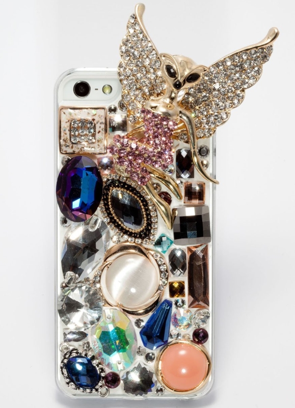 Amazon.com  Newsh Bling Bling 3D Handmade Swarovski Crystal Fly Wizard Back Case Cover for Iphone 5 - MAIN