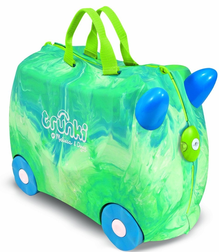 Melissa & Doug Tie-Dye Trunki Ride-on Suitcase for Kids