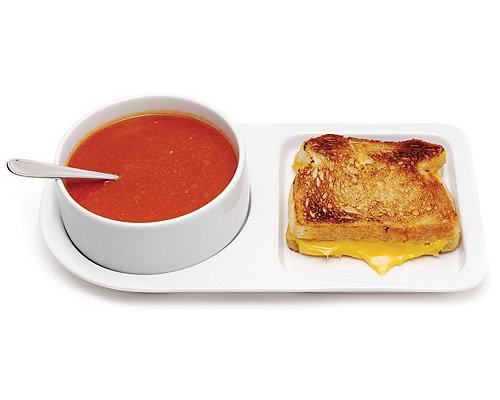 Soup And Sandwich Ceramic Tray Duo