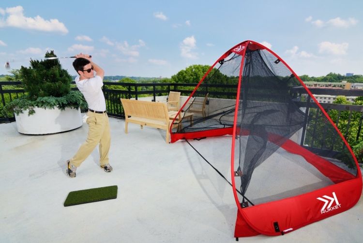 The Pop-Up RUKK NET and Mat Attack Golf Mat Package