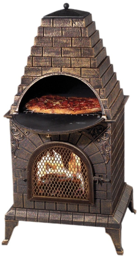 Aztec Allure Cast Iron Pizza Oven Chiminea