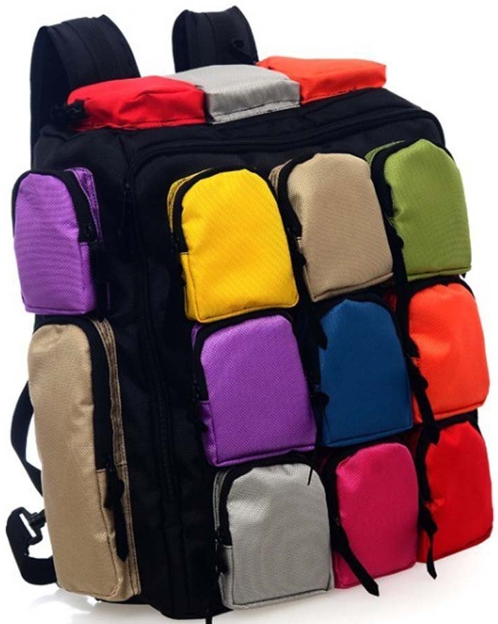 Colorful Multi Color Cute Large Capacity Laptop Travel Sports Bag Backpack