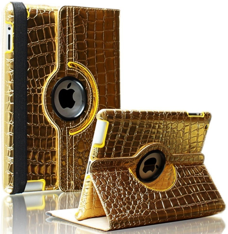 Gold Case with Stand for Apple iPad 4,3, 2 with Retina Display