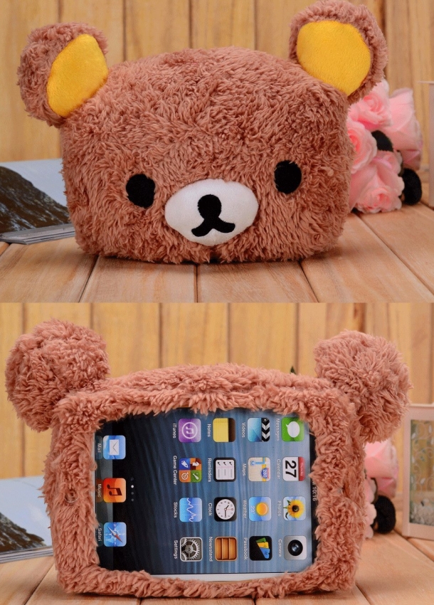 Plush Toy Cell Phone Case iPad Mini, Brown Bear