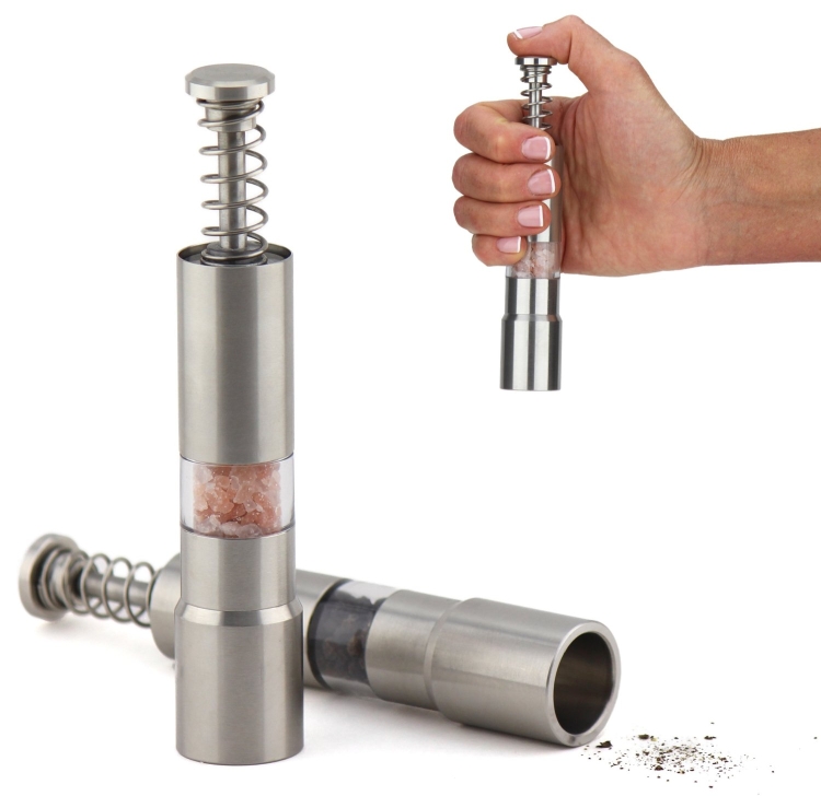 Eparé Stainless Steel Salt and Pepper Grinder Set