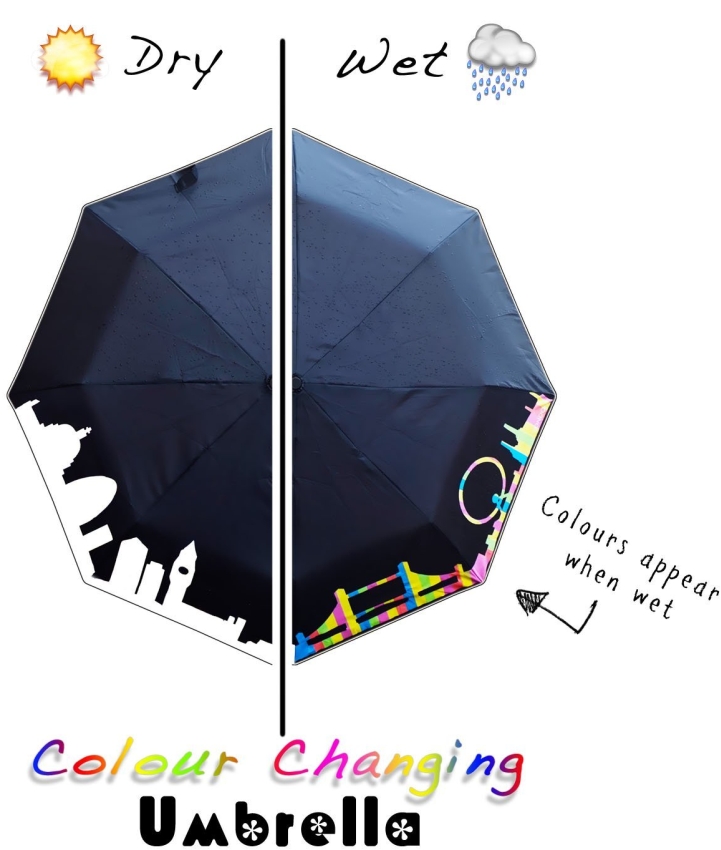 London Cityscape Color Changing Umbrella