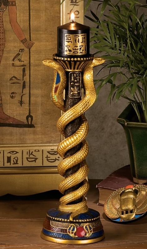 Cobra Goddess Altar Candlestick