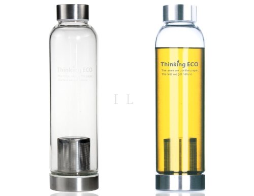 Glass Bottle with Tea Infuser and Protective Bag
