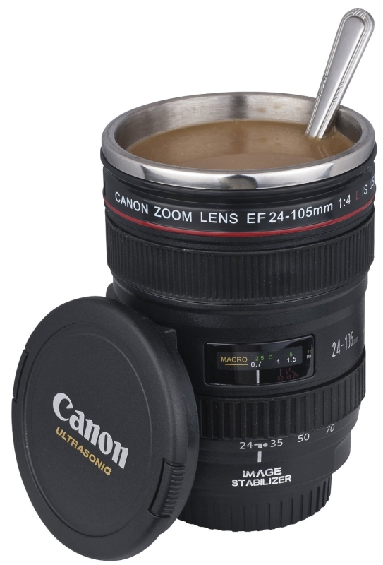 Canon lens Camera 24-105mm HotCold Coffee Tea Cup Mug