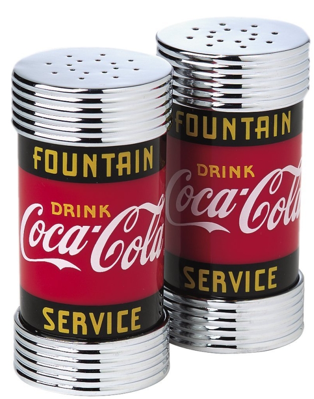 Coke Fountain Service Plastic Salt and Pepper Shaker