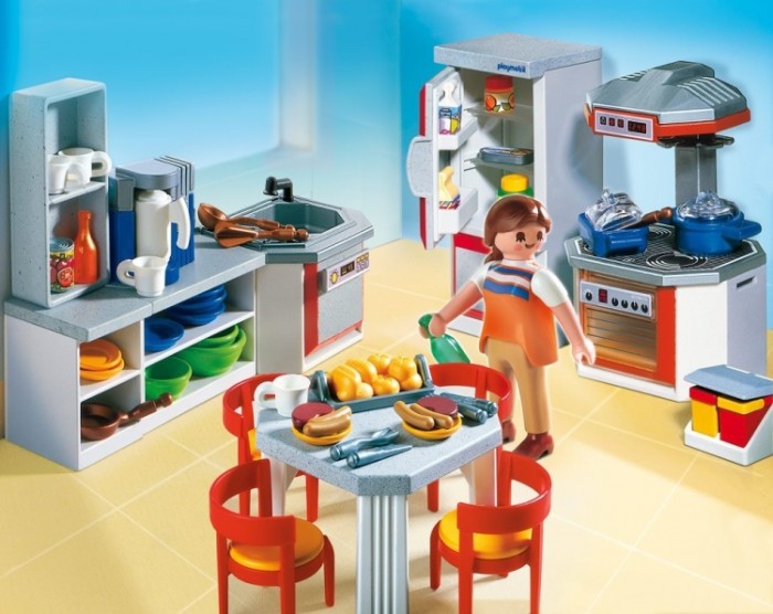 Playmobil Kitchen With Dinnette Set   Playmobil Kitchen With Dinnette Set 700x556 