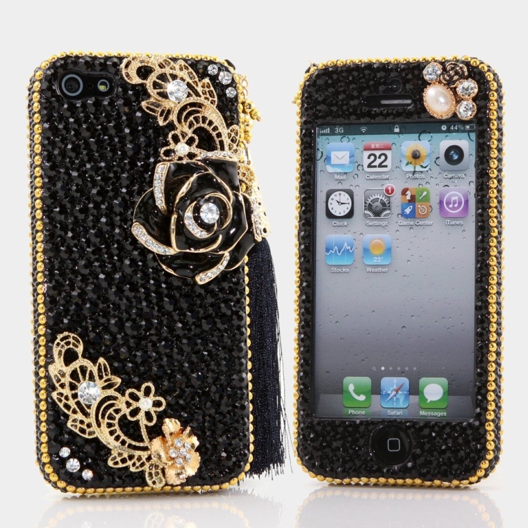 3D Swarovski Crystal Bling Case Cover for iphone 5 5S