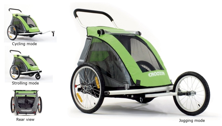 Croozer Designs Child Bicycle Trailer and Jogger