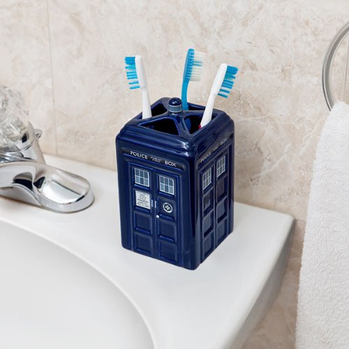 Doctor Who TARDIS Ceramic Toothbrush Holder