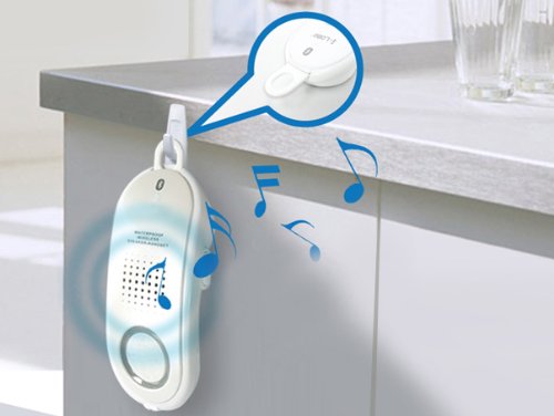 Ivation Talk2-in-1 Waterproof Bluetooth Speaker and Handset