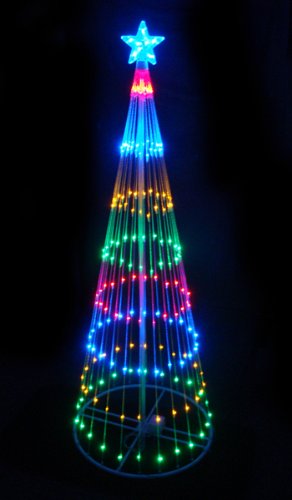 LED Light Show Cone Christmas Tree Lighted Yard Art Decoration