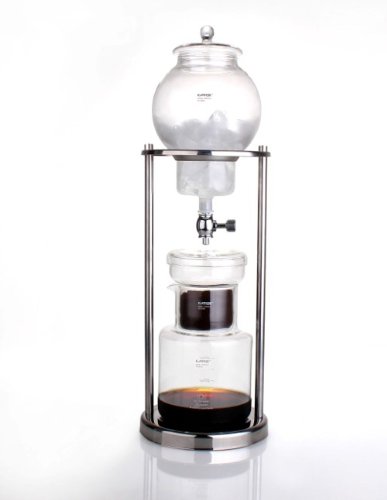 Luxury Iced Coffee Dripper Cold Brewer Maker Glass Stainless Steel Stand