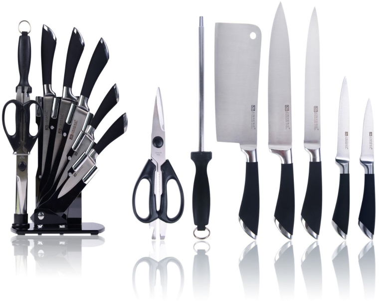 Modern Forged Kitchen Knife Set with Voguish Storage