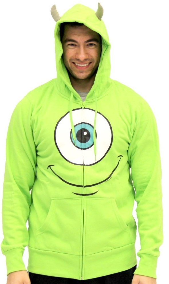 Monsters Inc University Mike Wazowski Adult Costume Sweatshirt Hoodie