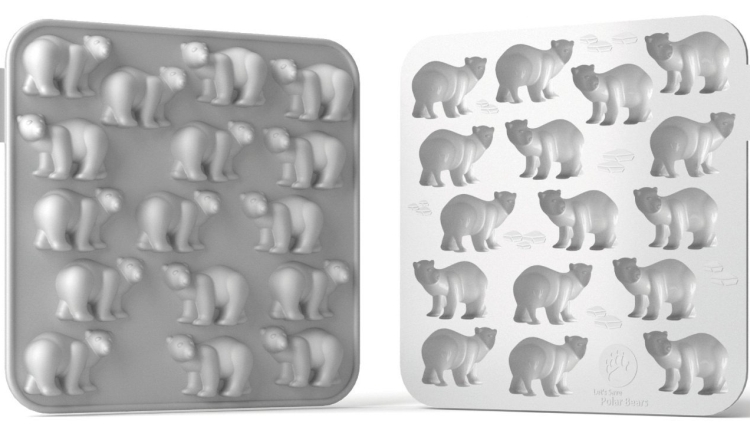 Polar Bear 16-Cavity Flexible Silicone Chocolate, Jelly and Candy Mold