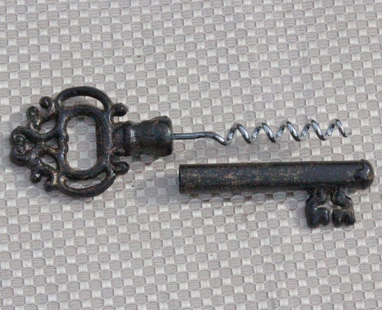 Rustic Key Bottle Opener and Corkscrew