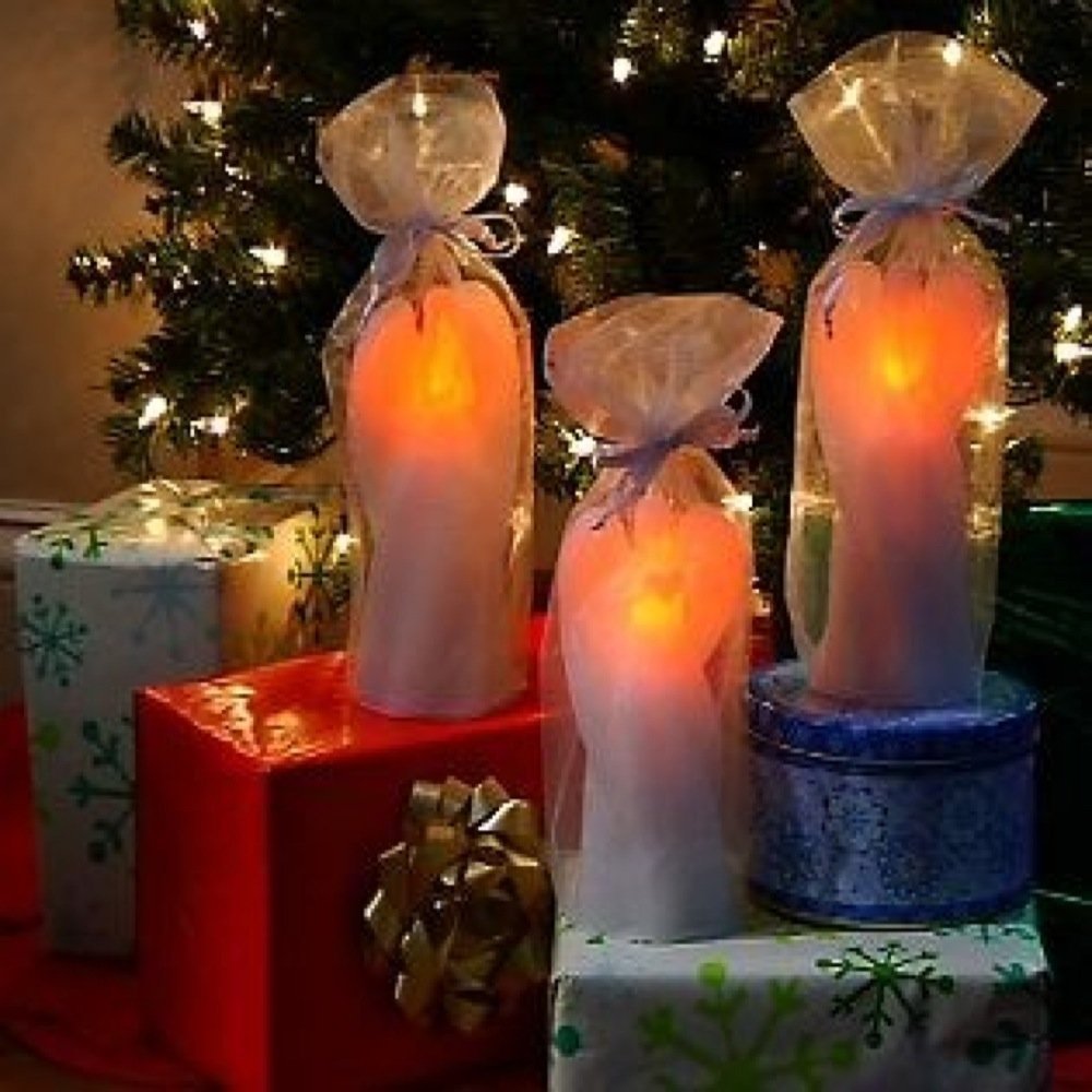 Set of 3 Shimmer Angel Battery Operated Flameless LED Candles