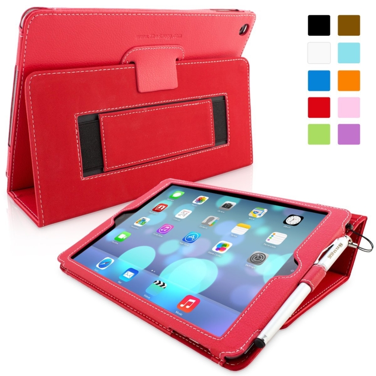 Snugg iPad Air (iPad 5) Case in Red Leather