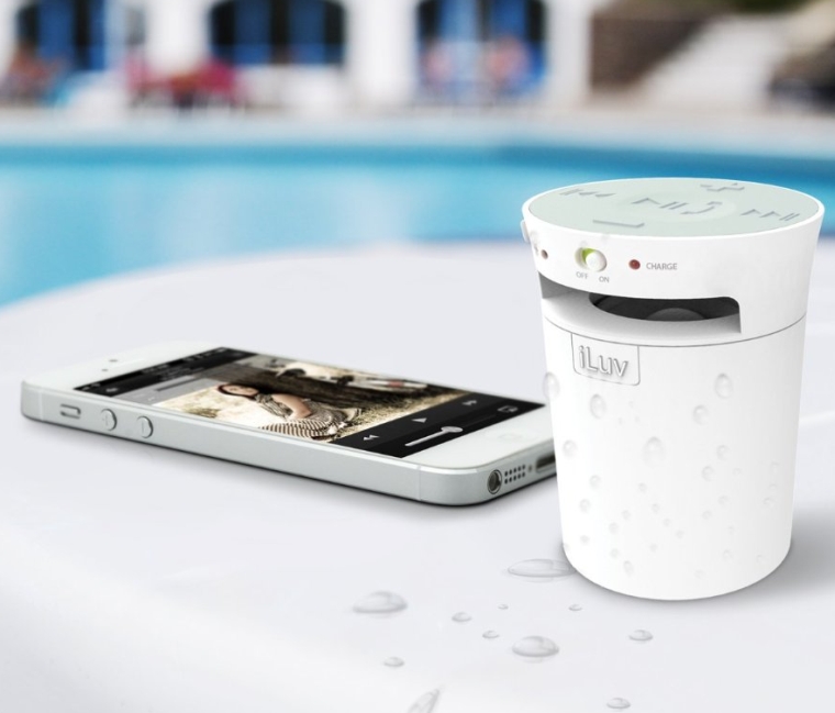 Splash-Resistant Wireless Bluetooth Speaker and Speakerphone