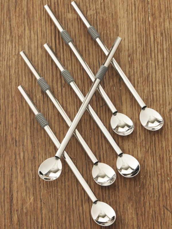 Stainless-Steel Straw Spoons