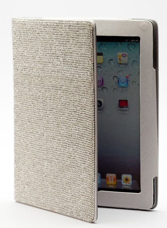 Swarovski Leather Case for Ipad 2 Ipad 3 New ipad White