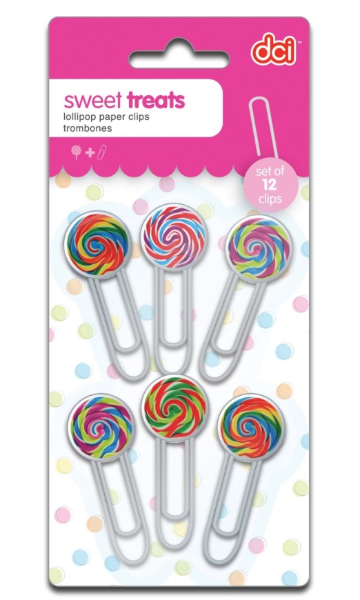 Treats Lollipop Paper Clips